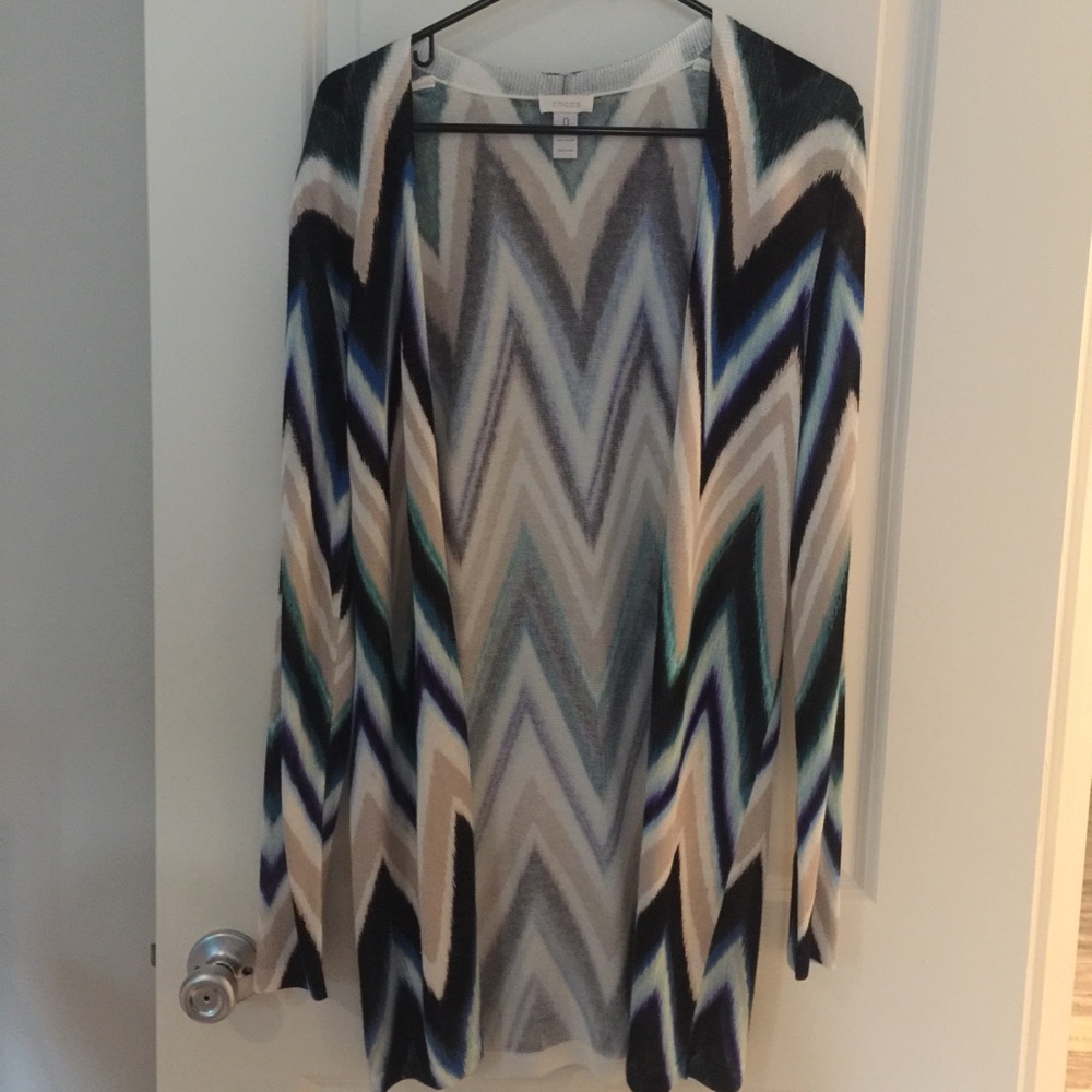 Chico’s Patterned Cardigan/Sweater